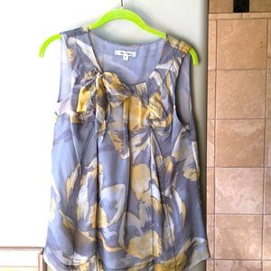 Gray and yellow “blue Velvet” ladies top.